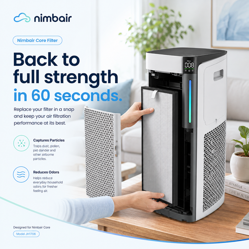 Nimbair Core Replacement Filter (H13 HEPA + Carbon)