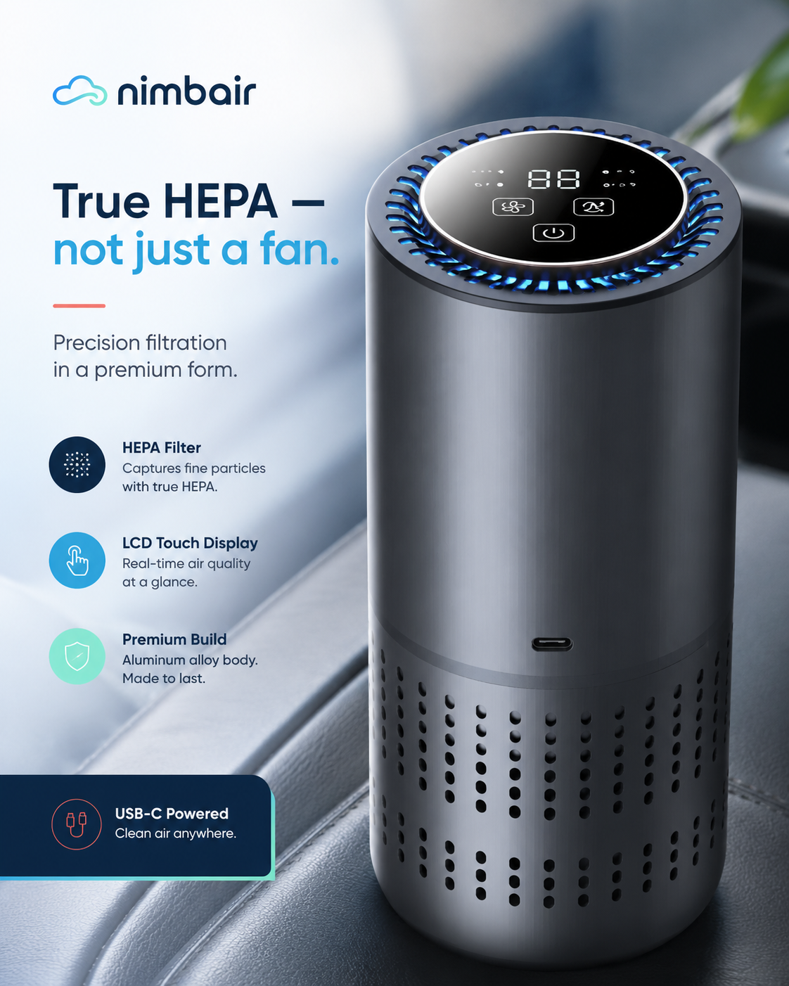 Nimbair Go — Car Air Purifier