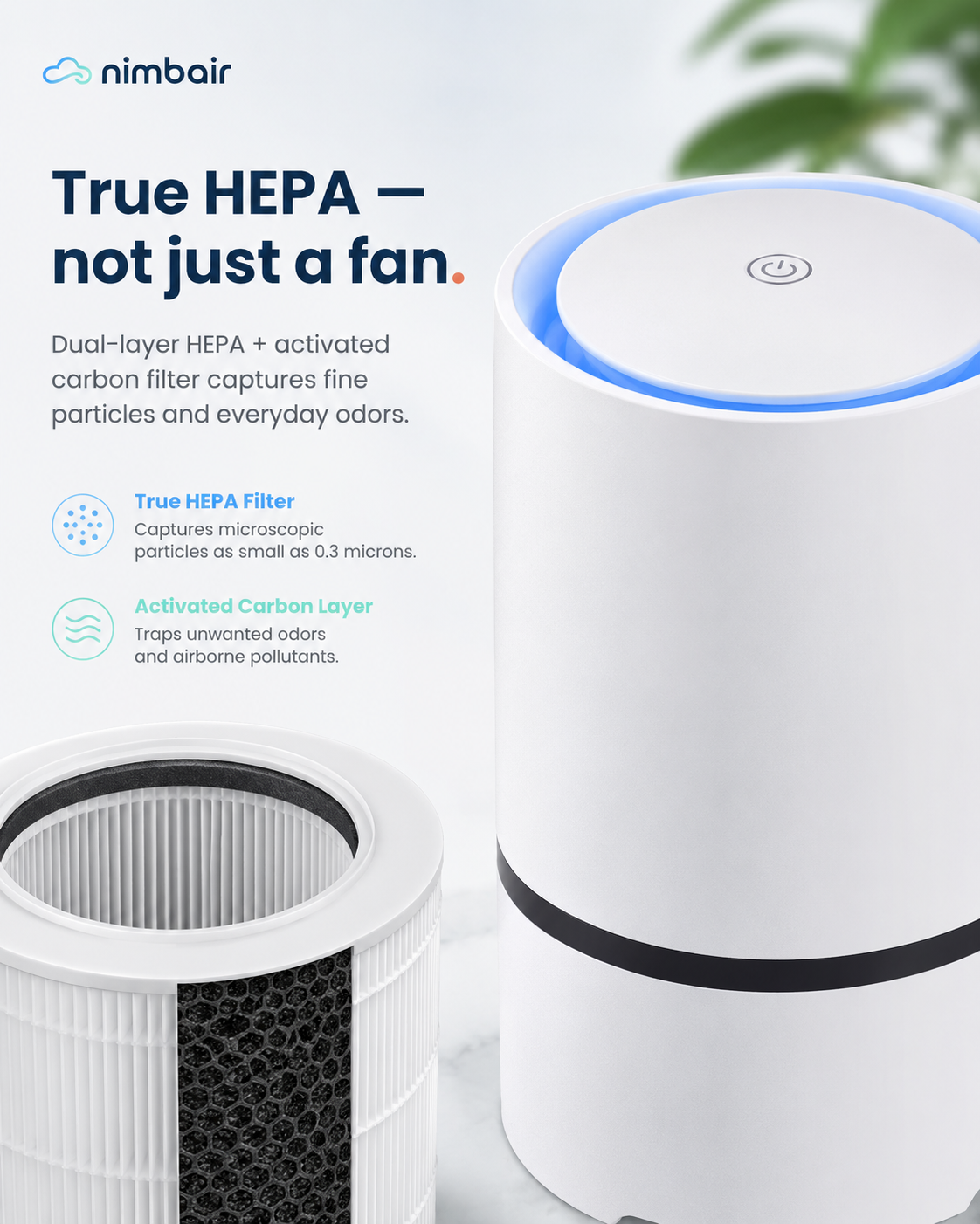 Nimbair Desk — Personal USB Air Purifier